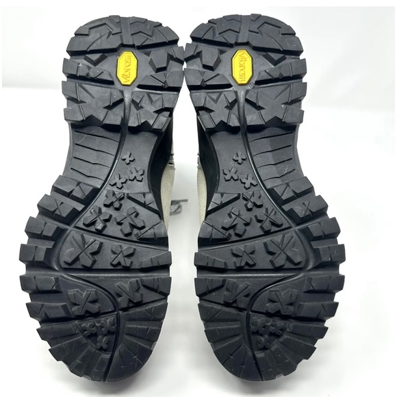 P448 Denise Beige Glitter Vibram Platform Lace-up Combat Boots 37 EU 7 US - Picture 5 of 10